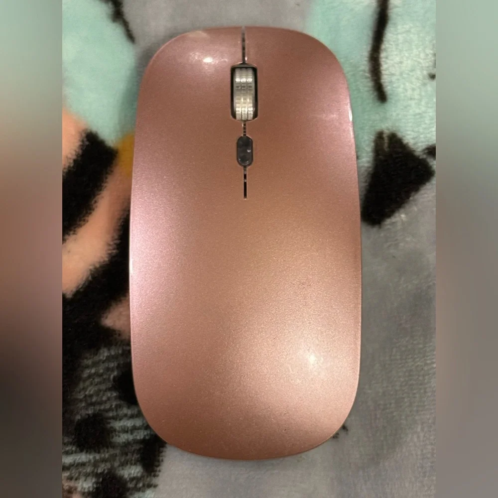 LED Rechargeable Bluetooth Wireless Mouse for MacBook, iPad & Laptops Rose Gold